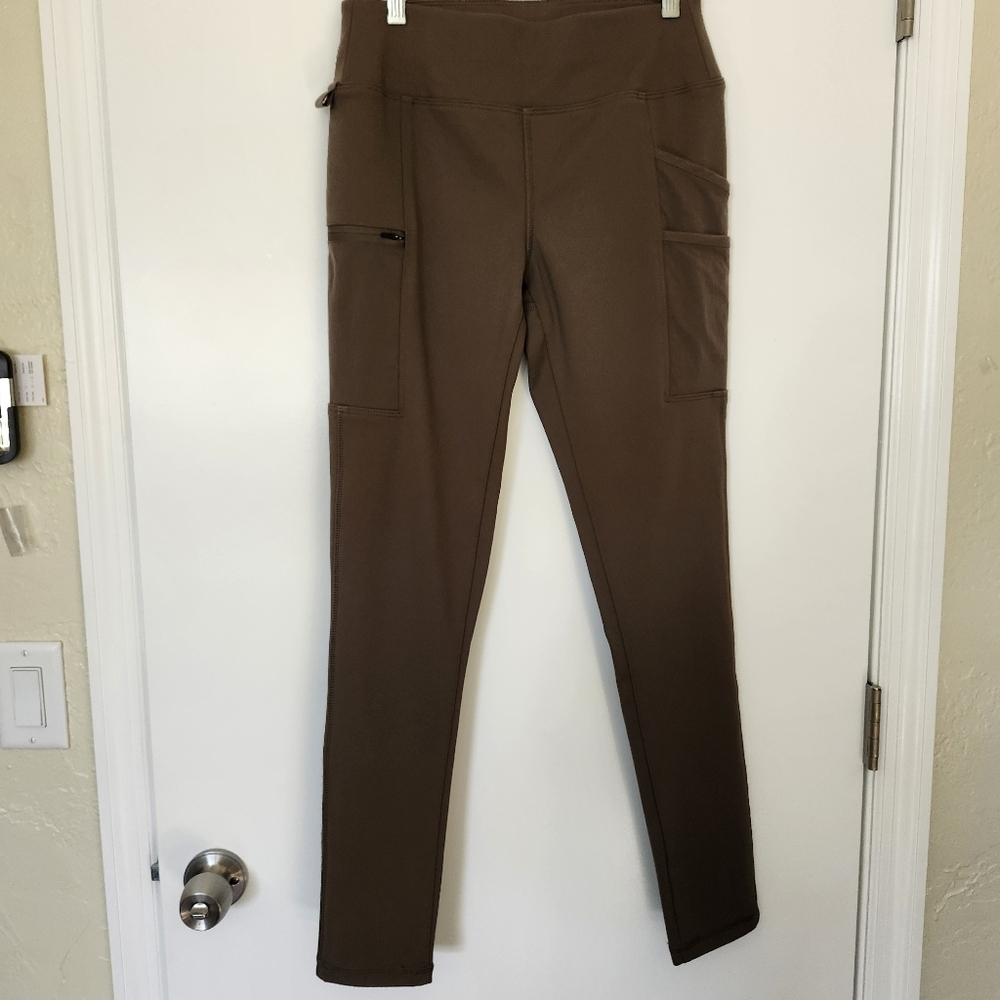 NEW Carhartt Womens Force Fitted Ankle Leggings XS Olive Utility Pockets - Picture 2 of 12